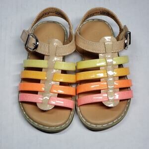 NWOT Girls Cat & Jack size 5 Sunrise Sandals with T-Strap & Buckle